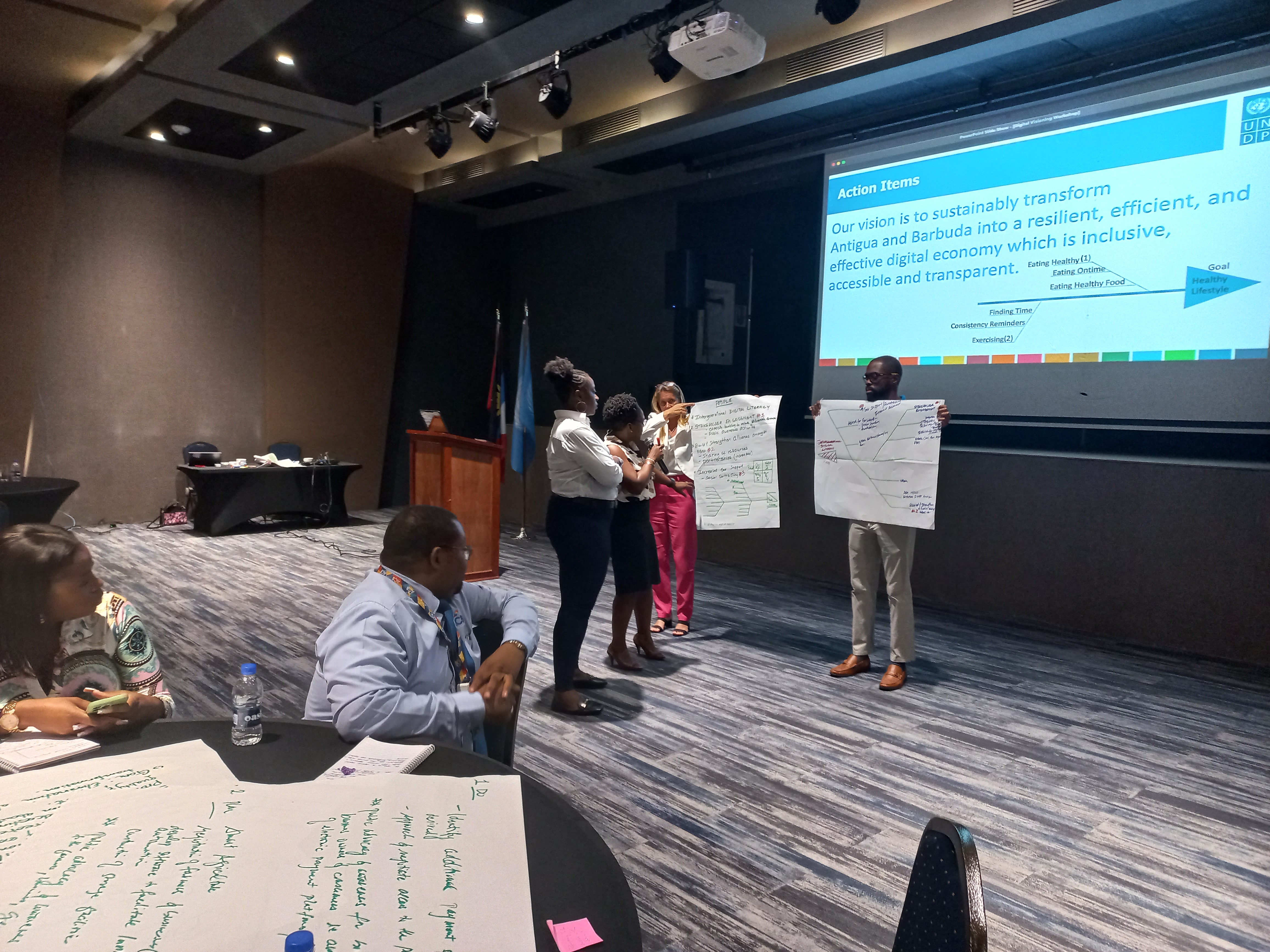 Stakeholders presenting their vision for a digitally transformed Antigua and Barbuda.