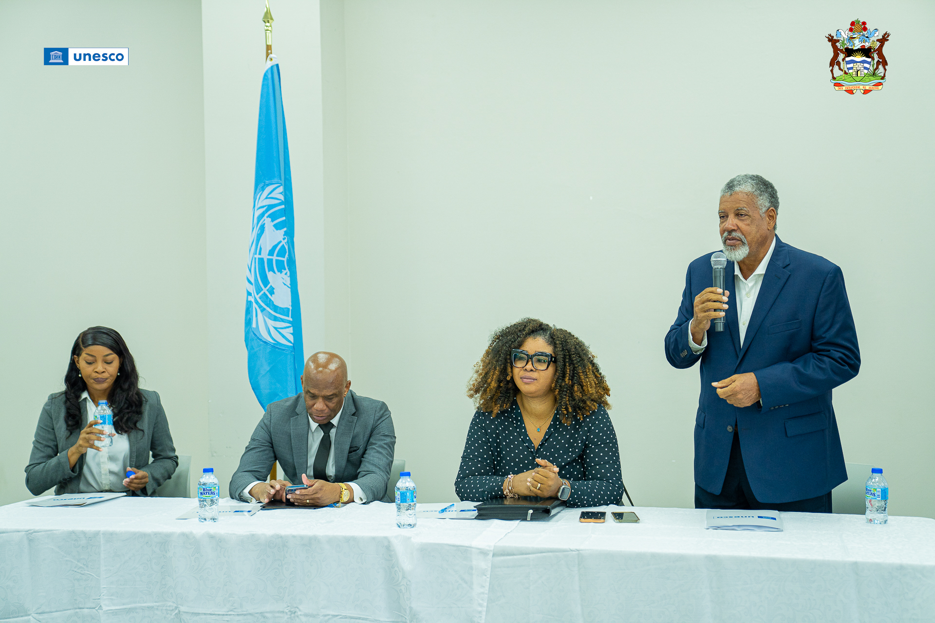 Dr. Murphy stands at the head table and provides his opening remarks